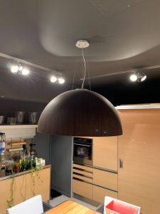 Lampadario a sospensione finitura corten