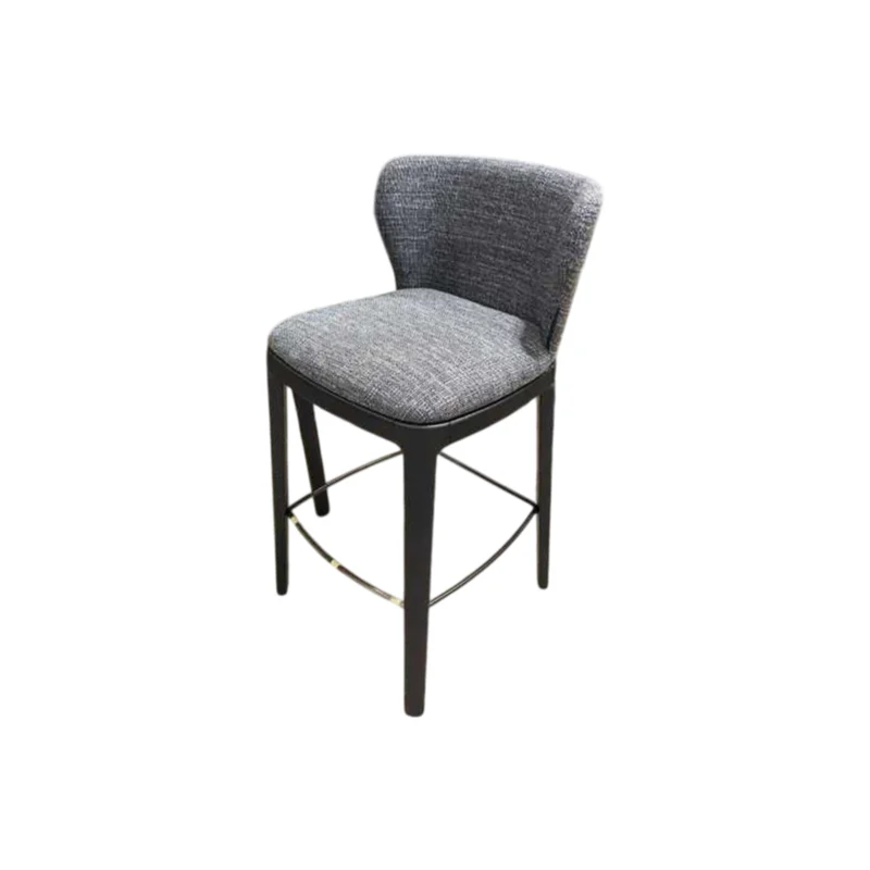 sgabello joy too bonaldo legno frassino nero tessuto grigio in sconto