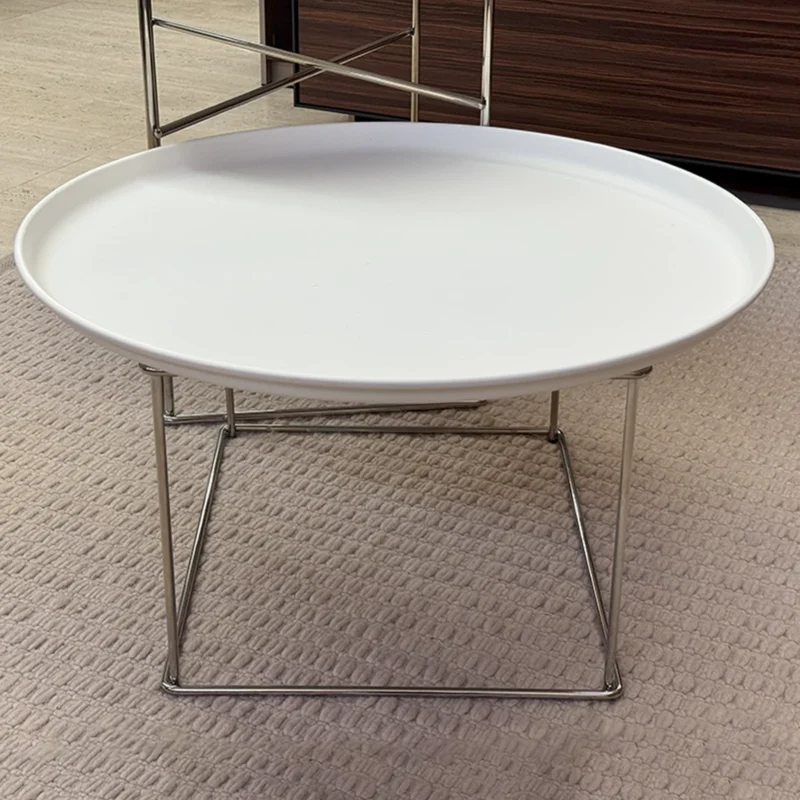 tavolino fat fat b&b italia acciaio bianco diametro 92 in offerta