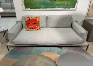 Divano Noah due posti Zanotta grigio tessuto in offerta