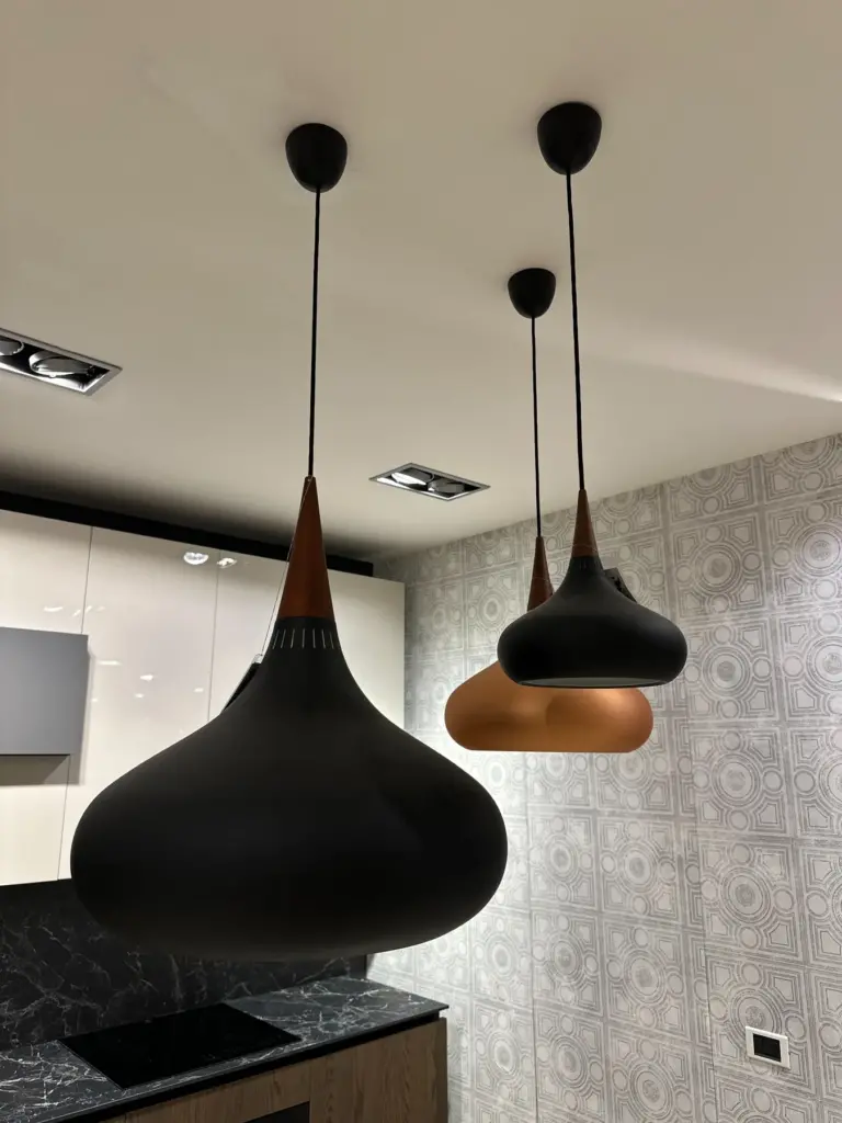 Lampada a sospensione Orient Nera P3 Ø 50 Fritz Hansen nero opaco vintage in offerta