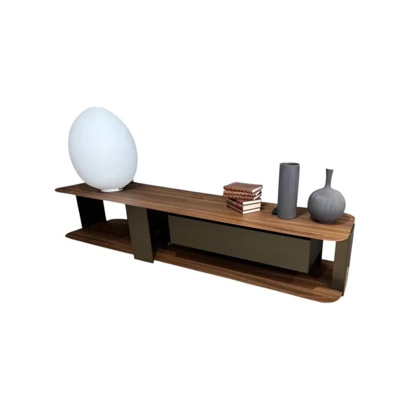 mobile tv paddle stand light bonaldo nero legno in saldo