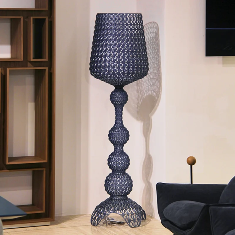 lampada da terra kabuki azzurro kartell in sconto