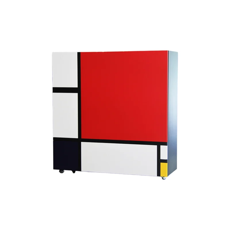 madia homage 2 mondrian cappellini legno rosso bianco in offerta