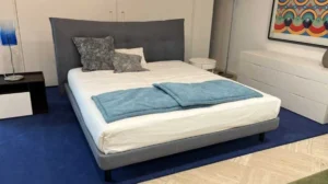 letto aurora tre poltrona frau tessuto smooth bluefish in offerta
