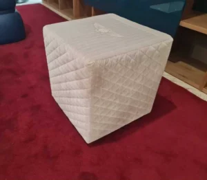 pouff todd bentley home tessuto grigio bianco in offerta
