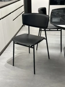 sedia fifties calligaris velluto nero in sconto