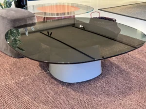 tavolino allure o' b&b italia vetro fumè nero in offerta