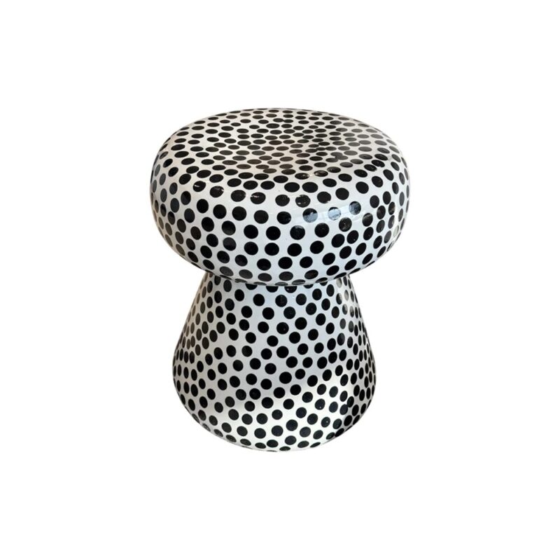 tavolino pouf inout 44 gervasoni nero bianco in sconto