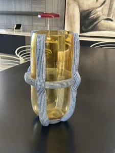 vaso sestiere cassina vetro soffiato topazio in sconto