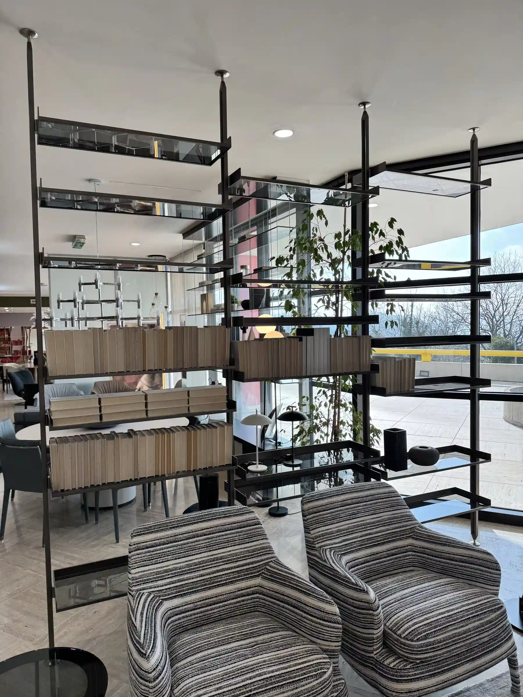 libreria zenit rimadesio alluminio vetro piombo nero in sconto