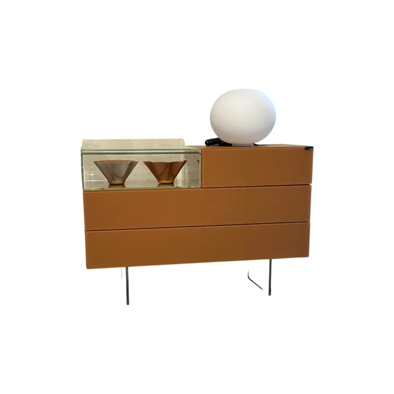 comò 36e8 lago vetro opaco ruggine in sconto