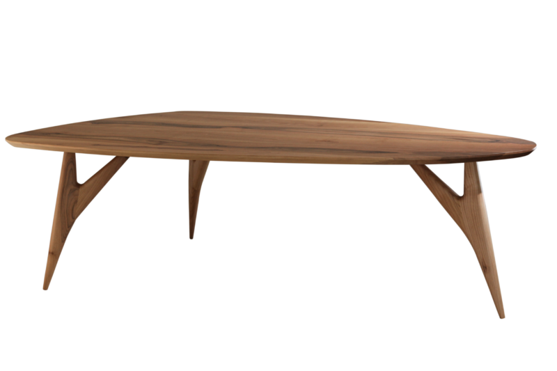 TED dining table solid walnut – isolated product packshot | Tavolo TED in noce massello isolato su fondo neutro