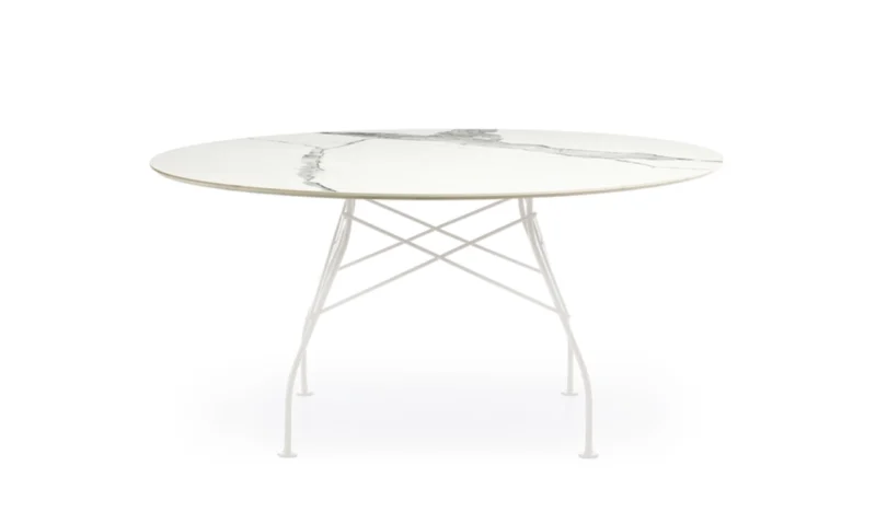 Tavolo Glossy XXL Marmo Bianco