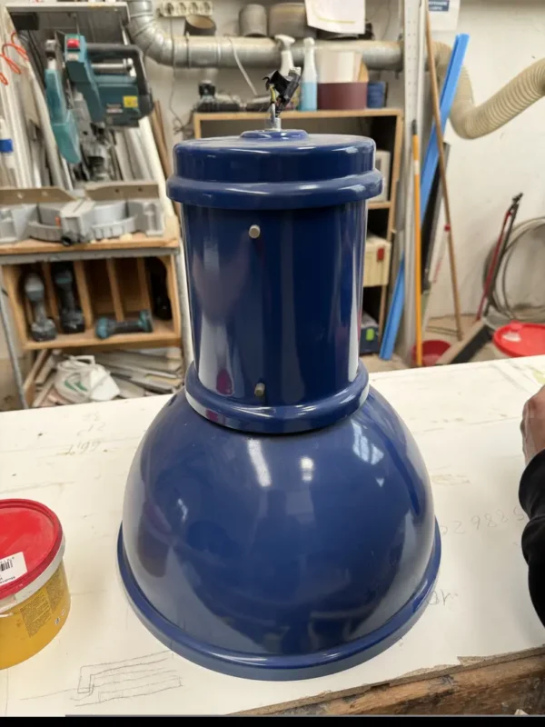 Lampada a sospensione vintage Blu opaco