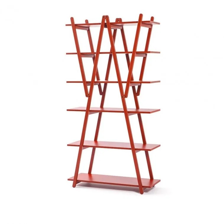 Libreria Nuvola Rossa Laccato Rosso